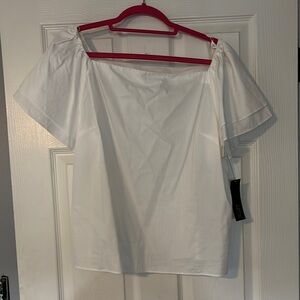 Apt. 9 White Short Sleeve Boxy Blouse